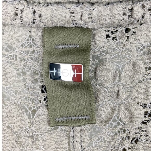 High Use by Clair Campbell Lace/Crochet Long-Line Jacket Women's Size Small - Picture 7 of 8